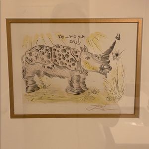 Salvador Dali Rhino gold finish custom frame